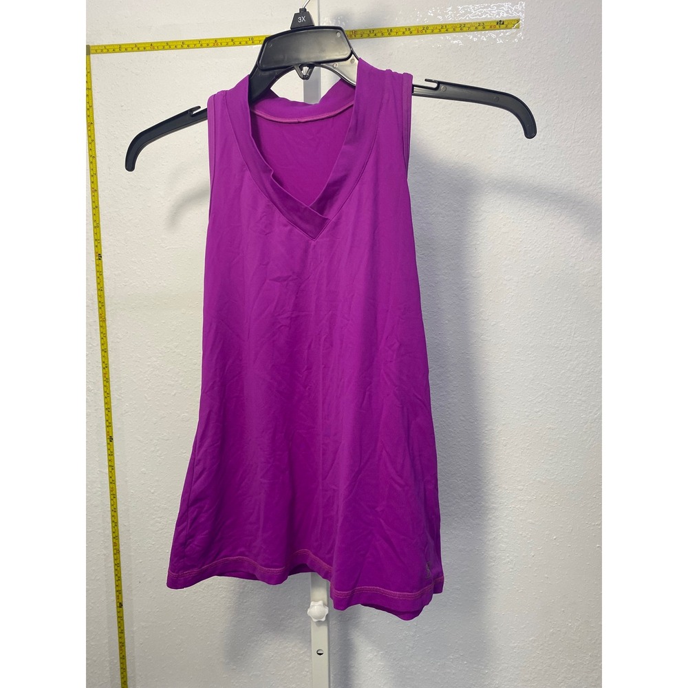 Soffe Womens Purple Sleeveless V-Neck Athletic Tank Top Activewear Size 3X